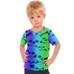 Rainbow Skull Collection Kids  Sports Tee