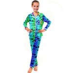 Rainbow Skull Collection Kid s Satin Long Sleeve Pajamas Set