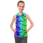 Rainbow Skull Collection Kids  Sleeveless Hoodie