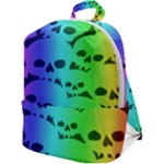 Rainbow Skull Collection Zip Up Backpack