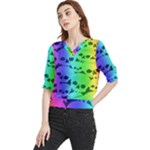 Rainbow Skull Collection Quarter Sleeve Blouse