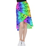 Rainbow Skull Collection Frill Hi Low Chiffon Skirt