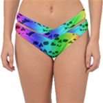 Rainbow Skull Collection Double Strap Halter Bikini Bottom