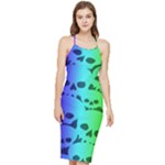 Rainbow Skull Collection Bodycon Cross Back Summer Dress