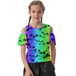 Rainbow Skull Collection Kids  Butterfly Cutout Tee