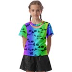 Rainbow Skull Collection Kids  Front Cut Tee