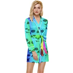 Long Sleeve Satin Robe 