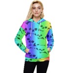 Rainbow Skull Collection Women s Lightweight Drawstring Hoodie