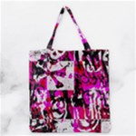 Pink Checker Graffiti  Grocery Tote Bag