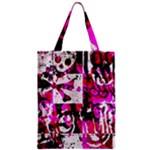 Pink Checker Graffiti  Zipper Classic Tote Bag