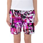 Pink Checker Graffiti  Women s Basketball Shorts