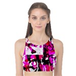 Pink Checker Graffiti  Tank Bikini Top