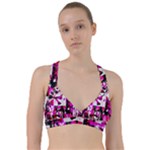 Pink Checker Graffiti  Sweetheart Sports Bra