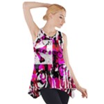 Pink Checker Graffiti  Side Drop Tank Tunic