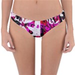 Pink Checker Graffiti  Reversible Hipster Bikini Bottoms