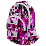 Pink Checker Graffiti  Rounded Multi Pocket Backpack