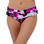 Pink Checker Graffiti  Frill Bikini Bottom