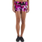 Pink Checker Graffiti  Yoga Shorts