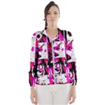 Pink Checker Graffiti  Women s Windbreaker