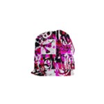 Pink Checker Graffiti  Drawstring Pouch (XS)