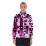 Pink Checker Graffiti  Women s Bomber Jacket