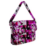 Pink Checker Graffiti  Buckle Messenger Bag