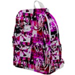 Pink Checker Graffiti  Top Flap Backpack