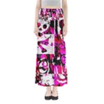 Pink Checker Graffiti  Full Length Maxi Skirt