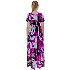 High Waist Short Sleeve Maxi Dress 