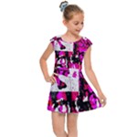 Pink Checker Graffiti  Kids  Cap Sleeve Dress