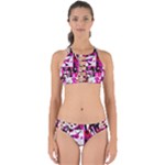 Pink Checker Graffiti  Perfectly Cut Out Bikini Set