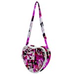 Pink Checker Graffiti  Heart Shoulder Bag