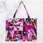 Pink Checker Graffiti  Medium Tote Bag