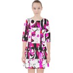 Pink Checker Graffiti  Pocket Dress