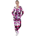Pink Checker Graffiti  Women s Tracksuit