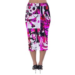 Velvet Midi Pencil Skirt 