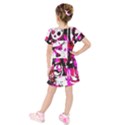 Kids  Short Sleeve Velvet Dress 
