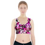 Pink Checker Graffiti  Sports Bra With Pocket