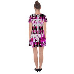 Drop Hem Mini Chiffon Dress 