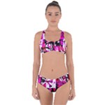 Pink Checker Graffiti  Criss Cross Bikini Set