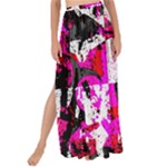 Pink Checker Graffiti  Maxi Chiffon Tie-Up Sarong