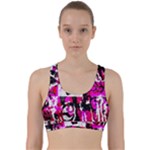 Pink Checker Graffiti  Back Weave Sports Bra