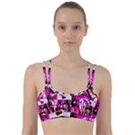 Pink Checker Graffiti  Line Them Up Sports Bra