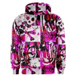 Pink Checker Graffiti  Men s Overhead Hoodie