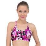 Pink Checker Graffiti  Basic Training Sports Bra