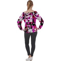 Off Shoulder Long Sleeve Velour Top 