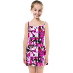 Pink Checker Graffiti  Kids  Summer Sun Dress