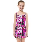 Pink Checker Graffiti  Kids  Summer Sun Dress