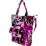 Pink Checker Graffiti  Shoulder Tote Bag