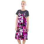 Pink Checker Graffiti  Camis Fishtail Dress